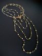 COLLANA NEW ROMANCE PRECIOUS Prezzo 300€ - Preziosa collana composta da centrale in bronzo oro e microperle, catena rosario con peridoti, ametiste e perle naturali.