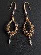 ORECCHINI GOCCIA Prezzo 250€ - Pendenti in bronzo oro, perle e microperle.