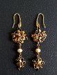 VENDUTI - ORECCHINI JAPAN 01 VENDUTI - Prezzo 250€ - DISPONIBILI SU ORDINAZIONE - Pendenti in bronzo oro, perle e microperle.