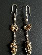 ORECCHINI FLORENTIA 04 Prezzo 280€ - Pendenti in bronzo oro/argento, perle e microperle.