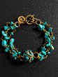 PRECIOUS 1 KNOT BRACELET 01 Price 45€ - Knot spacer in synthetic clay and turquoise rosary.
