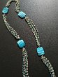CARRE' NECKLACE 01 Price 90€ - Carre' spacers in synthetic clay and rosary of crystals and glass beads.