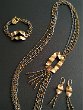 GOLD GATSBY NECKLACE Price 250€ - Original necklace Scarf model with spacer in gold bronze, crystals rosary.