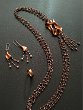 GATSBY COPPER NECKLACE Price 250€ - Original necklace Scarf model with spacer in copper bronze, crystals rosary.